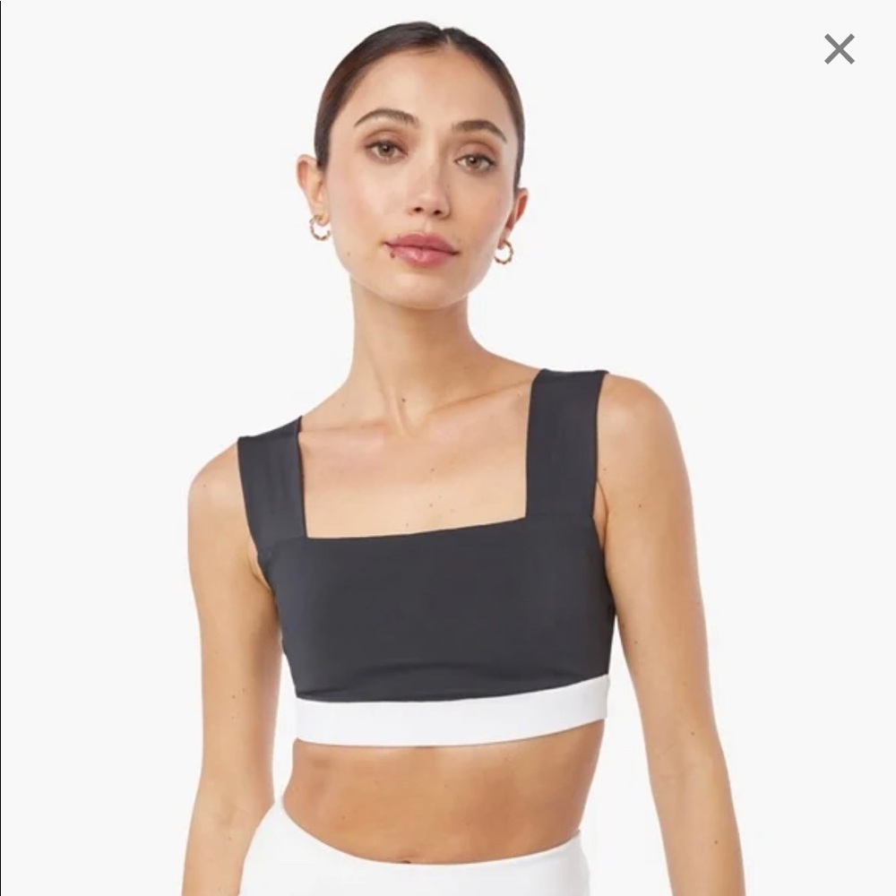 Black and White Sports Bra